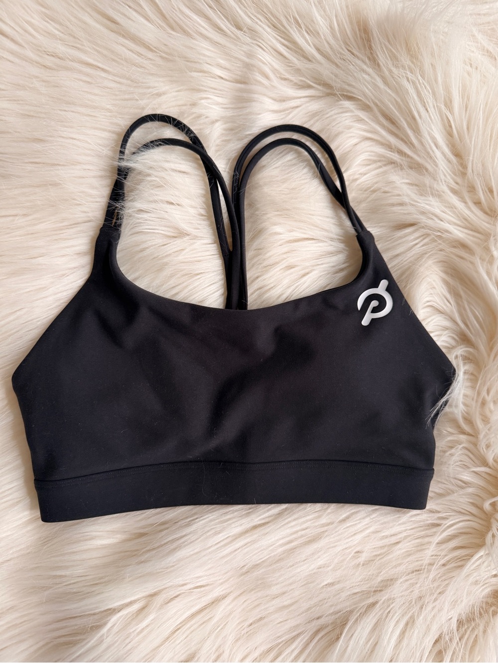 Peloton Cadent Black Strappy Sports Bra - Small